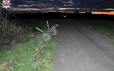 Wypadek przy przewożeniu drewna