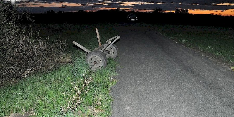 Wypadek przy przewożeniu drewna