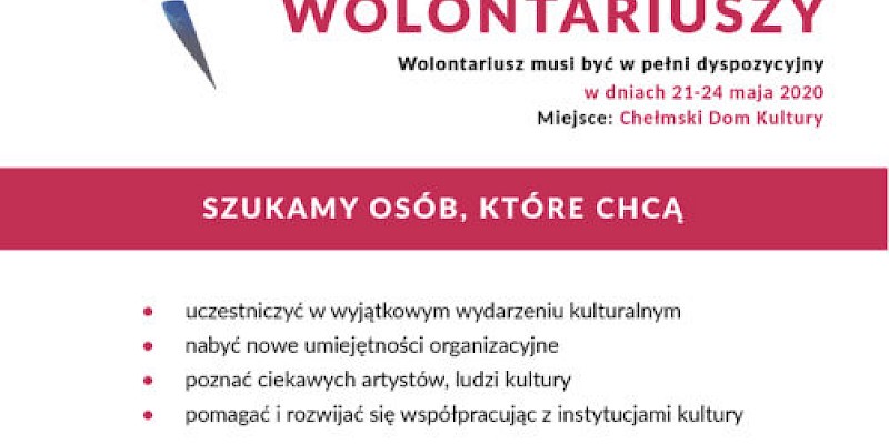 Zostań wolontariuszem na festiwalu