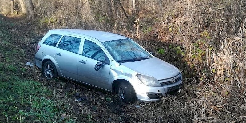 Po alkoholu wylądował w rowie