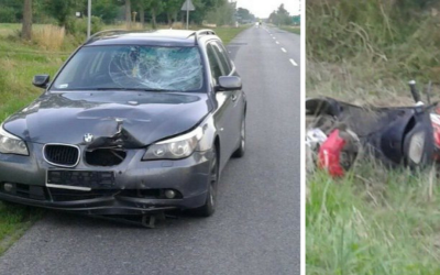 Wypadek motoroweru i BMW. Nie żyje 29-latek