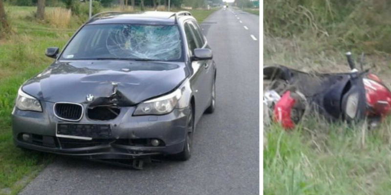 Wypadek motoroweru i BMW. Nie żyje 29-latek