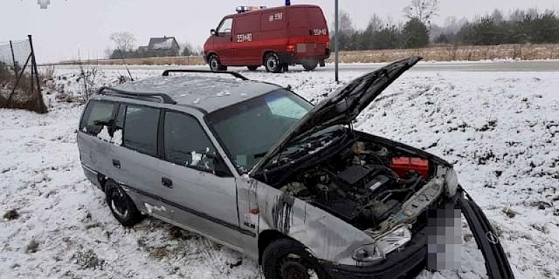 Pijany chciał zabrać żonę z miejsca kolizji