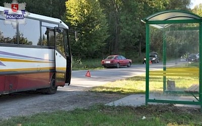 Potrącił dziecko, które nagle wbiegło na jezdnię zza autobusu