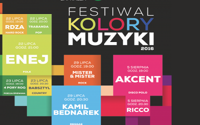 Festiwal Kolory Muzyki - Enej, Bednarek, Akcent i inni!