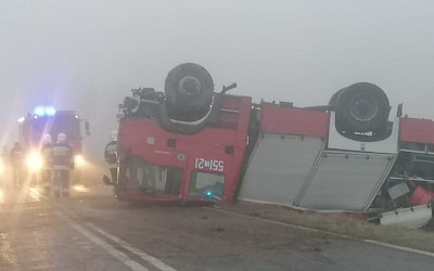 Różanka. Strażacy mieli wypadek