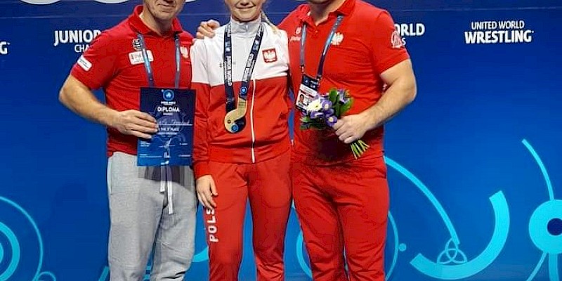 Daniela Tkachuk na podium Mistrzostw Świata