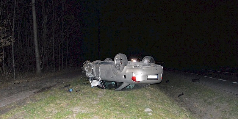 Janów. Pijany doprowadził do wypadku